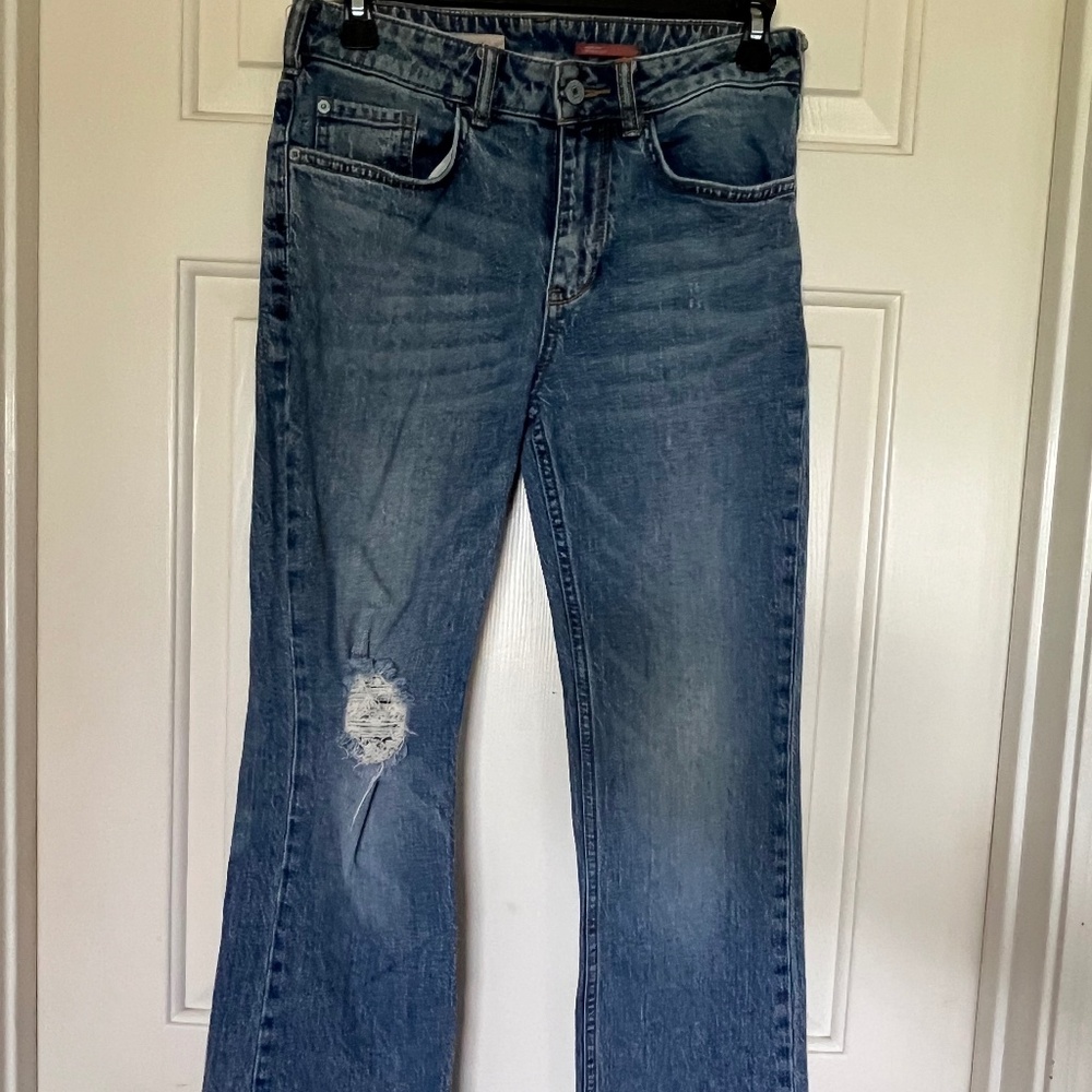 Boot cut crop jeans